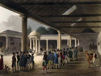 Tattersalls Horse Repository fra Ackermanns Microcosm of London